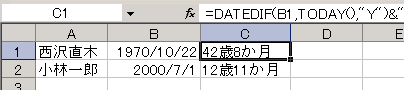 何歳何か月までの年齢を計算する