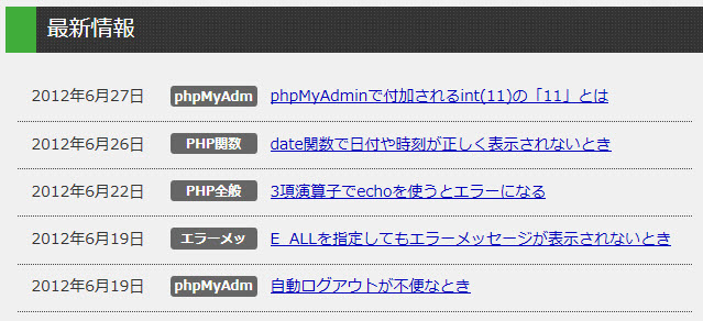 index.phpを修正して抜粋を消す