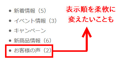 表示順を柔軟に変えたい