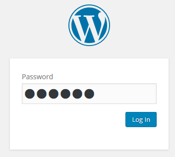 サイトを閲覧するにはパスワード入力が必要