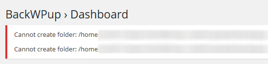 BackWPupで「Cannot create folder:」エラー