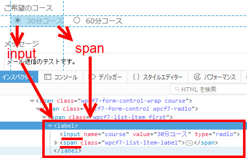 labelタグの中にinputタグとspanタグがある