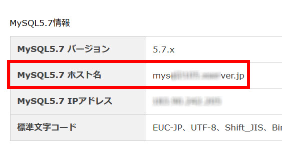 MySQLのホスト名