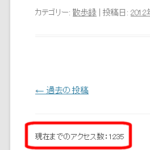アクセスカウンターが表示される