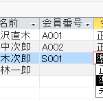 フィールドをドロップダウンリストから選択する