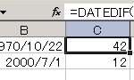 Excelによる年齢計算