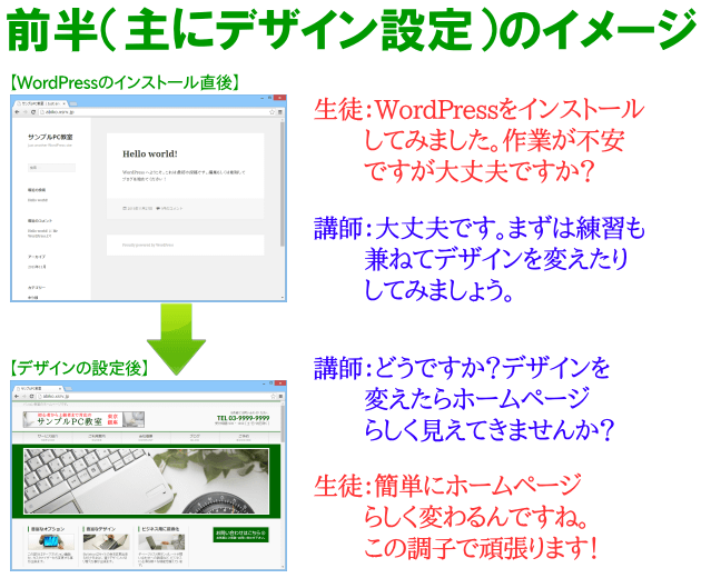 ホームページ作成講座（デザイン設定）