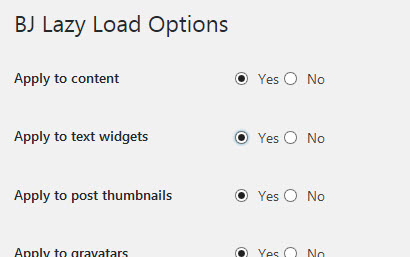 BJ Lazy Loadプラグインの設定