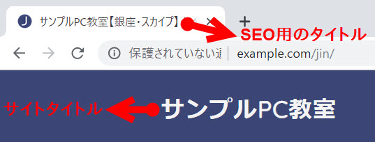 SEO用にサイトタイトルを変えたい