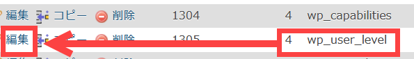 wp_user_levelの編集